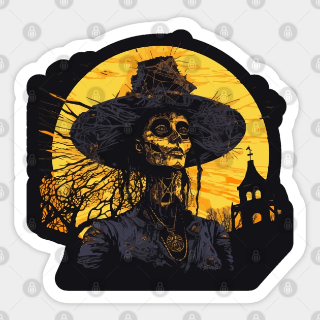 Southern Gothic Witch Voodoo Doctor Sticker by tatadonets